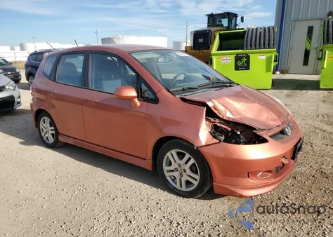 2007 Honda Fit S из США, поврежденный, VIN JHMGD38697S063379